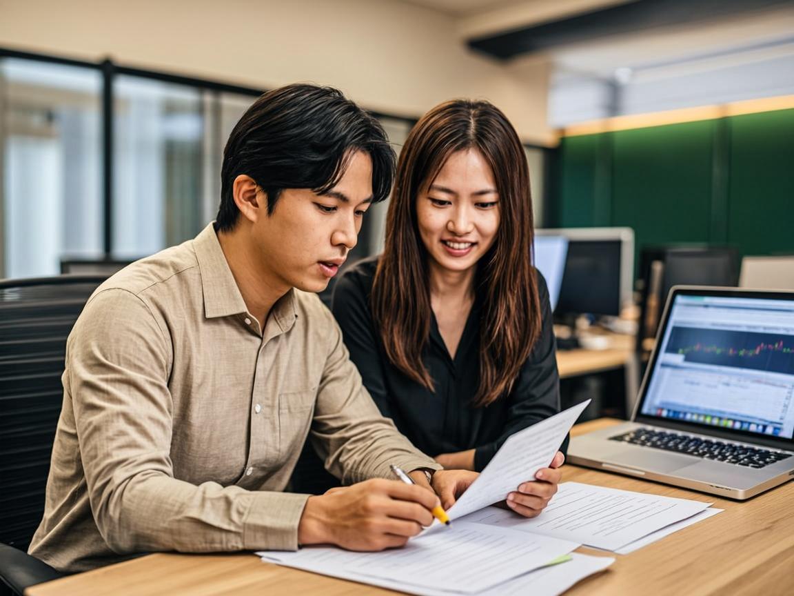 Équipe qualité en réunion de travail, passant en revue des analyses d'appels sur un écran